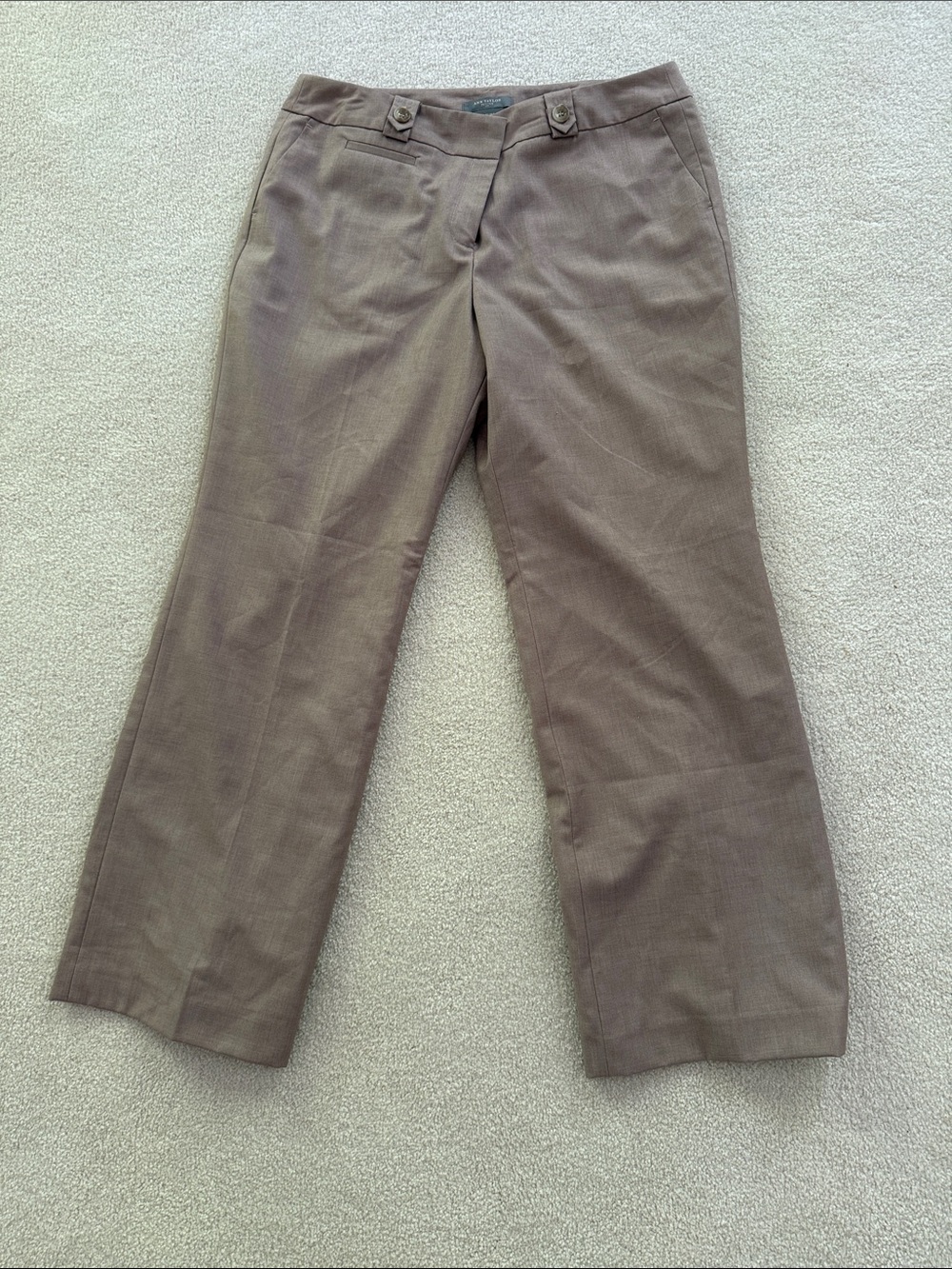 Ann Taylor Brown Women Dress Pants - Tailored Straight Leg